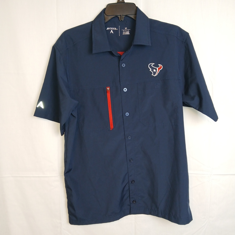 Houston Texans - NFL -‎ Vented Men's Shirt - Medium - Gameday By Antigua